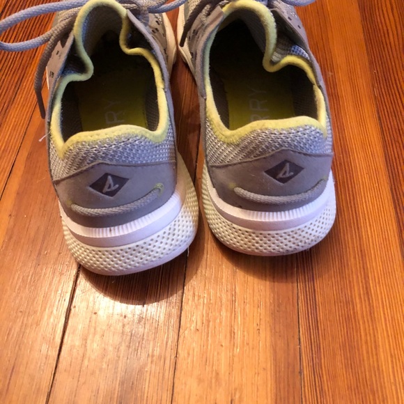 Sperry Grey Neon Slip On Sneakers Tennis Shoes 8 - Picture 6 of 12